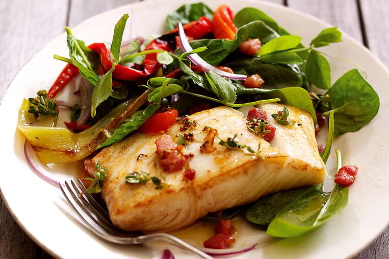 ryby so zeleninou a bylinkami na chudnutie