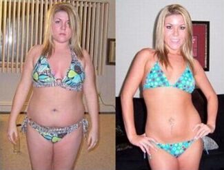 Pred a po strate 6 kg pomocou melónovej diéty
